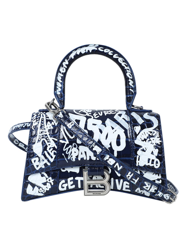 balenciaga hourglass blue bag