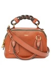 Chloé Daria Small Grained-leather Cross-body Bag In Brown