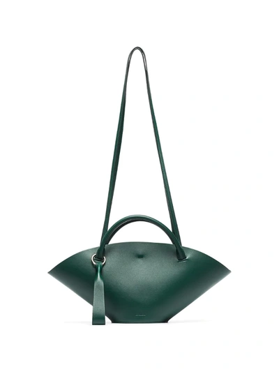 Jil Sander 'sombrero' Top Handle Small Leather Bag In Green