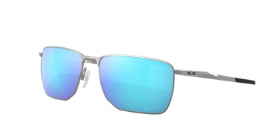 Oakley Oo4142 Satin Chrome Male Sunglasses In Prizm Sapphire