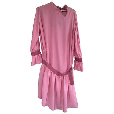 Pre-owned Emporio Armani Silk Mini Dress In Pink