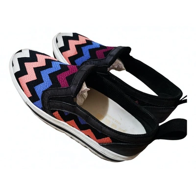 Pre-owned Msgm Cloth Trainers In Multicolour