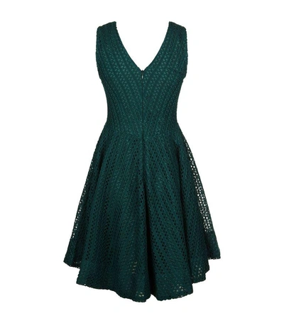 Sandro Crochet V-neck Dress In Green