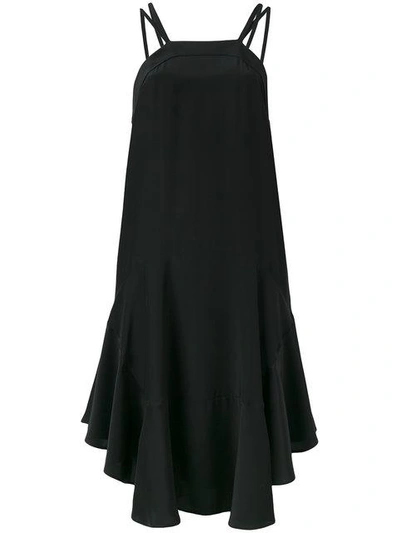 Barbara Bui Open Back Ruffle Dress - Black