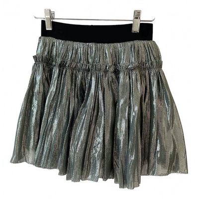 Pre-owned Faith Connexion Silk Mini Skirt In Metallic