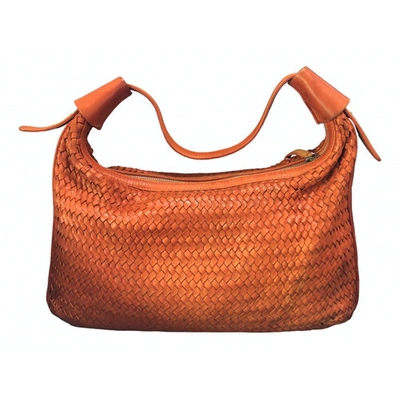 Pre-owned Pollini Leather Handbag In Orange