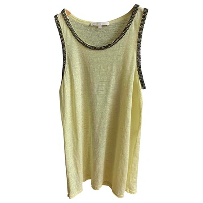 Pre-owned Maje Linen Vest In Yellow