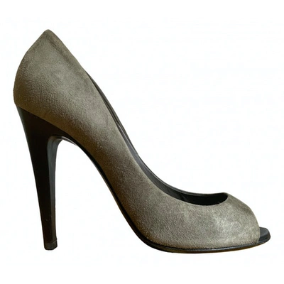 Pre-owned Bottega Veneta Sandals In Grey