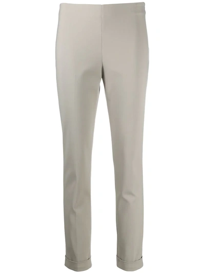 Lorena Antoniazzi Plain Slim-fit Trousers In Neutrals