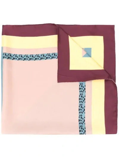 Ports 1961 Colour Block Scarf In Pink