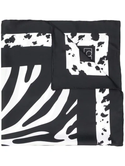 Ports 1961 Mixed Print Scarf In Black