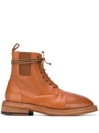 Marsèll Lace-up Ankle Boots In Brown