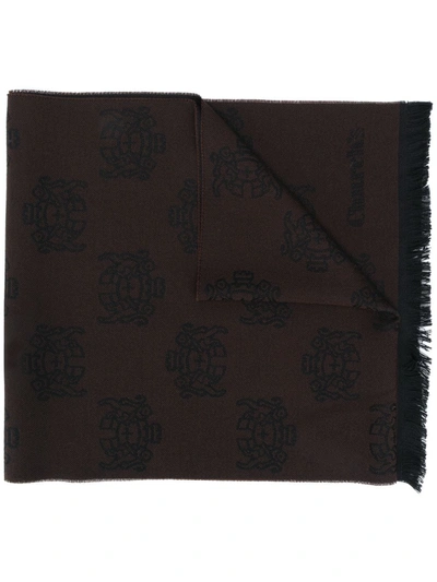 Church's Logo Motif Wool Scarf In Brown