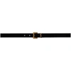 Saint Laurent Women's Monogram Suede Belt In Black