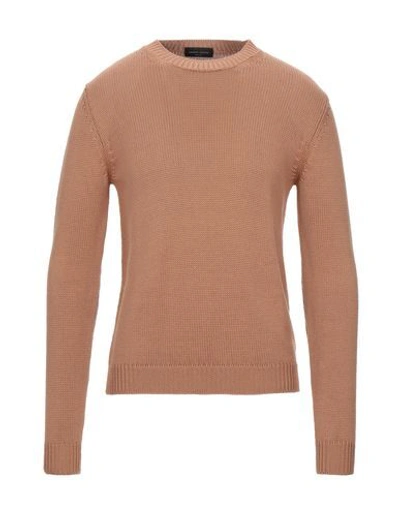 Roberto Collina Sweaters In Camel