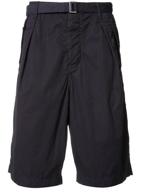 Sacai - Belted Bermuda Shorts | ModeSens