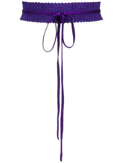 Missoni Tie-fastening Knitted Waistband In Purple