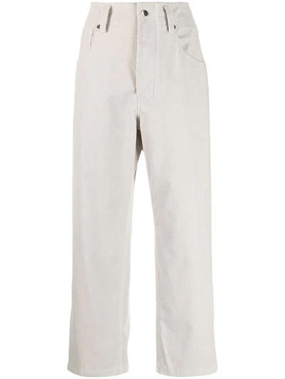 Sofie D'hoore Pollock Corduroy Cropped Trousers In Grey