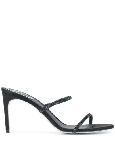 René Caovilla Two-strap Sandals In Black