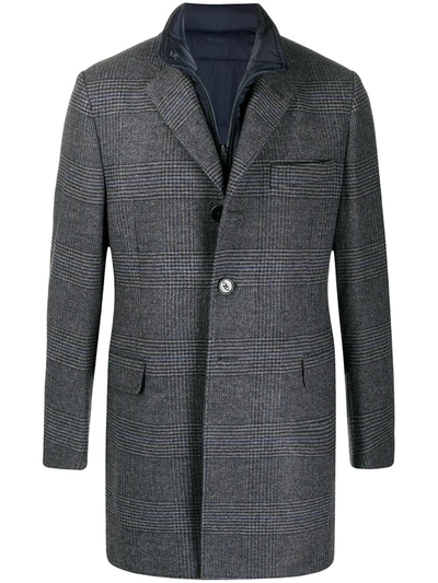 Fay Single-breasted Wool Coat In Grey