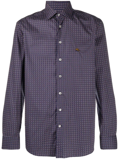 Etro Printed Button-up Shirt In Blue
