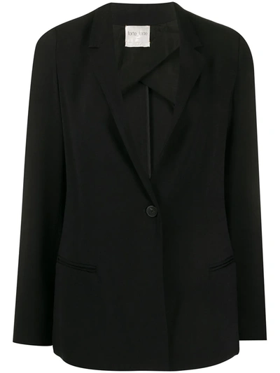 Forte Forte Fitted Narrow Lapel Blazer In Black