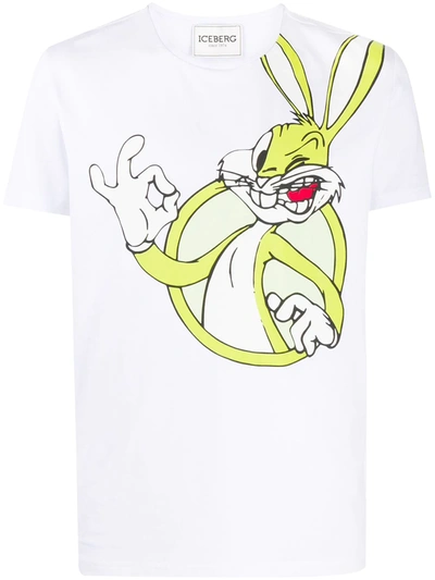 Iceberg Looney Tunes Print T-shirt In White