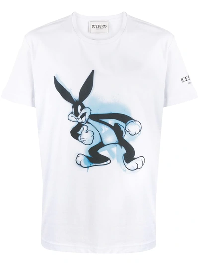Iceberg Graphic Print Cotton T-shirt In White