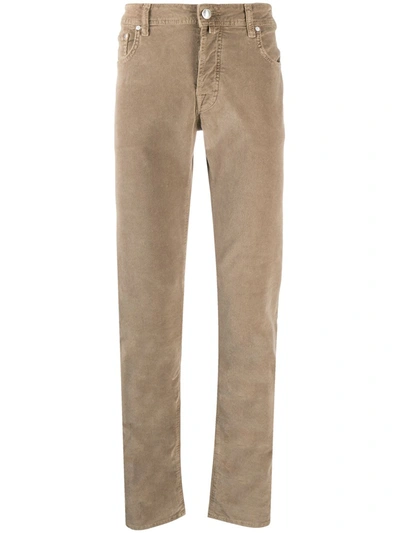 Jacob Cohen Slim Fit Trousers In Brown