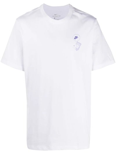 Nike Logo Cotton T-shirt In White