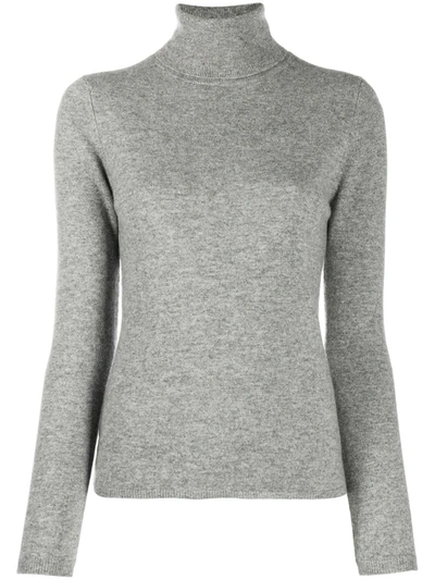 Allude Slim-fit Roll Neck Jumper In Grey