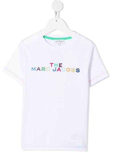 Marc Jacobs Kids' Logo-print Organic Cotton T-shirt In White