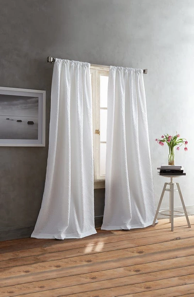 Dkny Cloud Textured Set Of 2 Back Tab Window Panels In White