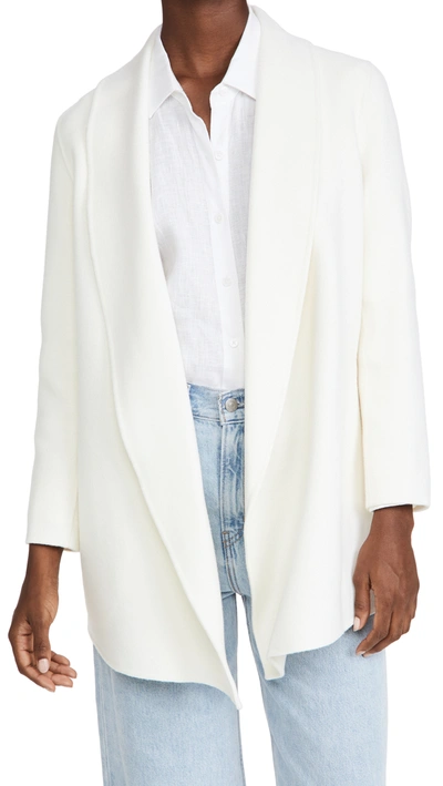 Theory Clairene Double-face Wool-cashmere Jacket In Ivory