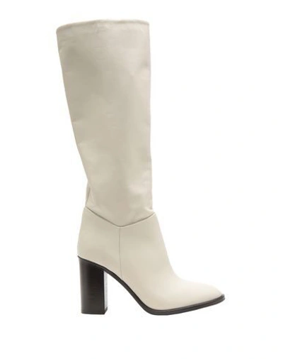 8 By Yoox Knee Boots In Ivory