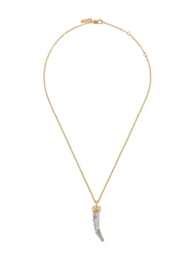 Chloé Horn-motif Pendant Necklace In Gold