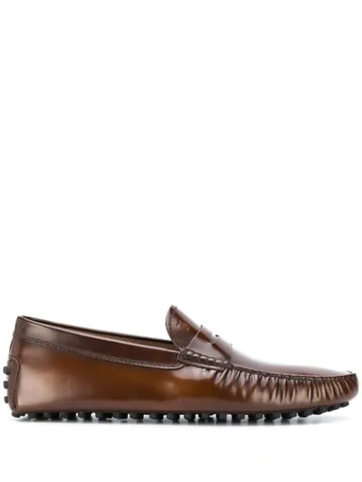 Tod's Gommino Driving Loafers In Brown