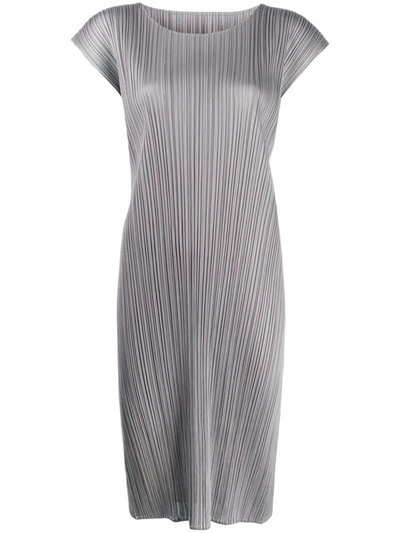 Issey Miyake Basic Dress In Grey