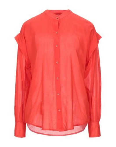 Maison Scotch Shirts In Coral