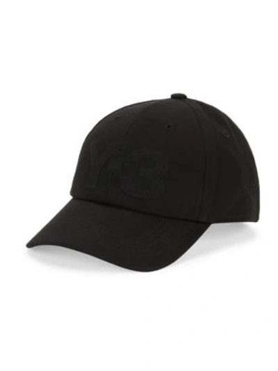 Y-3 Embroidered Logo Baseball Cap In Black