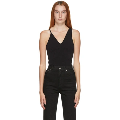 Helmut Lang Black Asymmetric Tank Top