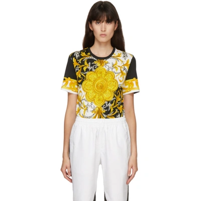 Versace Barocco Acanthus Printed T-shirt In Multicolour
