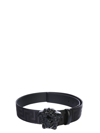 Versace Medusa Head Leather Belt In Black