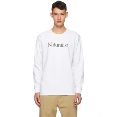 Museum Of Peace And Quiet White 'naturalist' Long Sleeve T-shirt