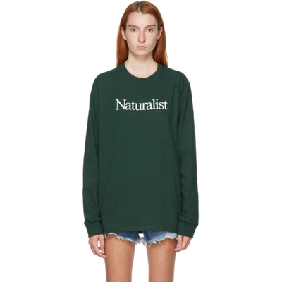 Museum Of Peace And Quiet Green 'naturalist' Long Sleeve T-shirt In Forest