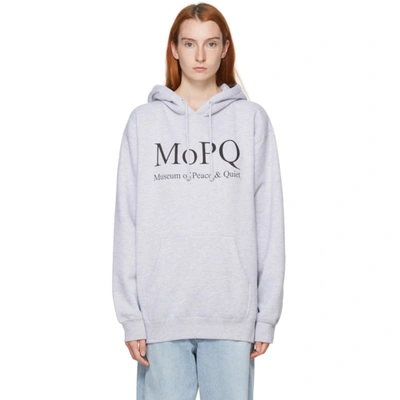 Museum Of Peace And Quiet Grey Mopq Hoodie In Heather