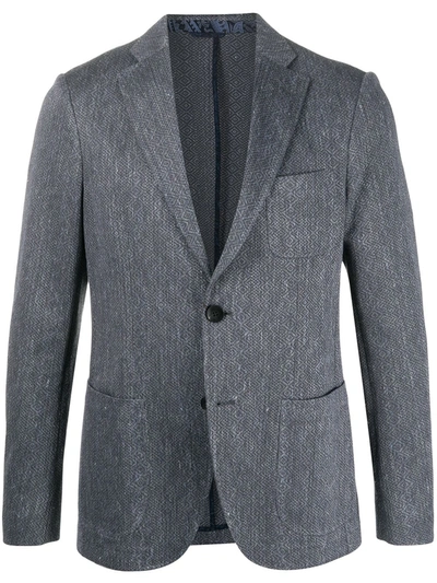 Etro Single-breasted Houndstooth Jacket In Multi