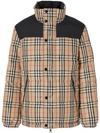 Burberry Reversible Vintage Check Down Puffer Coat In Neutrals