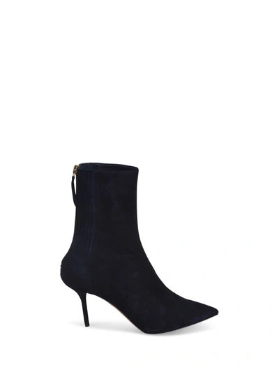 Aquazzura Saint Honore Ankle Boots In Blue