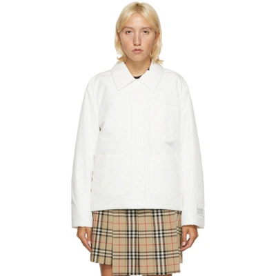 Burberry White Devizes Jacket In A1464 White